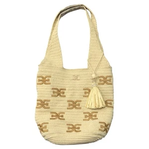 Sam Edelman April Crochet Logo Tote Schultertasche selten - Bild 1 von 4