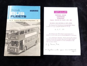 AUTHOR'S COPY British Bus Fleets 21 Scottish Municipals Independents Eric Grove - Picture 1 of 6