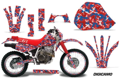 DirtBike Graphic Stickers +#PLT/RIM Decals For Honda XR600R 1991-2000 DIGI USA — 第 1/2 张图片