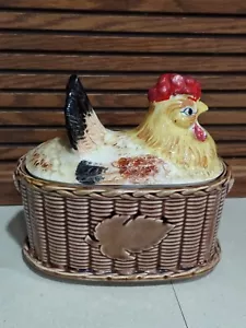 Vintage Easter Hen On Nest Gravy Boat Soup Tureen Basket Japan Rossini No Ladle - Picture 1 of 15
