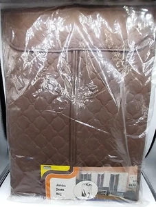 Vintage 1980s Quilted 15 X 20X 54 Hanging Closet Jumbo Dress Bag, Brown 4601 - Picture 1 of 7