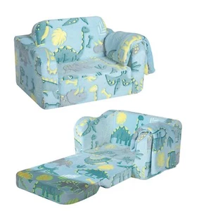 Folding Toddler Chair, Soft Plush Fold Out Kids Couch Sofa Glow in The Dark, - Picture 1 of 5