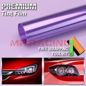 *Extra Wide* 13 Colors Headlight Taillight Gloss Fog Light Vinyl Sticker Tint - Picture 1 of 67