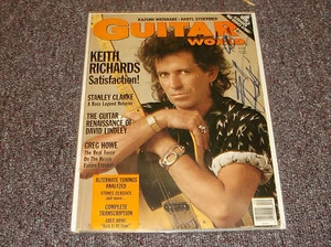 Rivista Guitar World firmata Keith Richards, The Rolling Stones - Foto 1 di 2