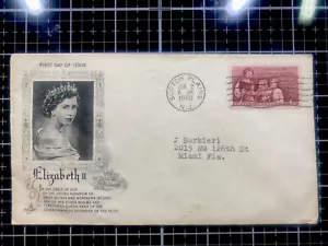 Copertina primo giorno Regina Elisabetta II 1960 con onorare gli insegnanti d'America 3c - Foto 1 di 2