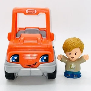 Fisher Price Little People Help A Friend Orange Pick Up Truck w/Boy Figure - Picture 1 of 12