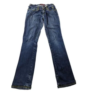 Baby Phat Bootcut Jeans Youth Blue Medium Wash Wide Leg Pockets Y2K Casual Sz 5 - Picture 1 of 13