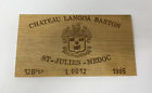 (1) Chateau Langoa Barton 1995 - Rare Wood Wine Panel Saint Julien Medoc