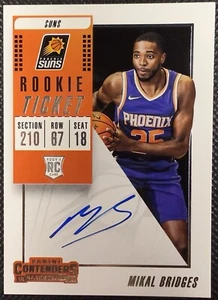 2018-19 Panini Contenders Mikal Bridges Rookie Ticket Auto #144 Phoenix Suns - Picture 1 of 2