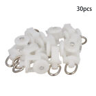 11.5Mm Dia Curtain Track Rollers Plastic Twin Wheeled Pulleys Rail Sliding White