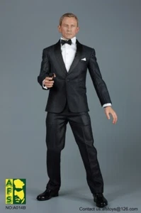 AFS 1/6 James Bond Intelligence Agent Black Suit Toy For 12" Figure Body Model - Picture 1 of 12