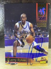 1995 Signature Rookies Draft Day Authentic Signature Larry Sykes #41 7081/7750
