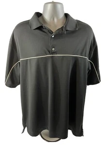 FJ Foot Joy Mens XL Black Polo Golf Shirt Short Sleeve 100% Polyester - Picture 1 of 12