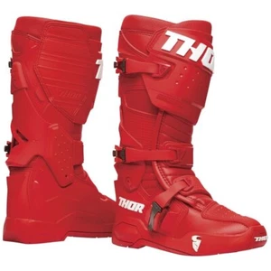 Thor Radial MX Boots - Red - Size 9 - Picture 1 of 5