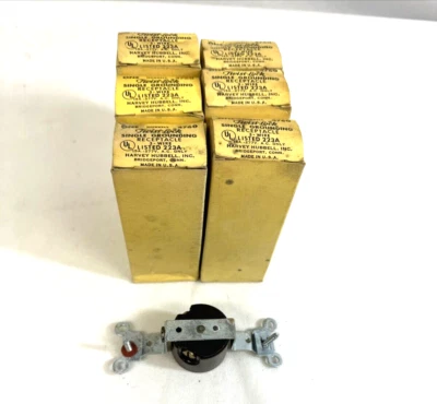 LOTE DE 7 HUBBELL HBL 4760 TWIST LOCK RECEPTÁCULO DE CONEXIÓN A TIERRA ÚNICO 2 POLOS 3 CABLES Foto 1 de 4