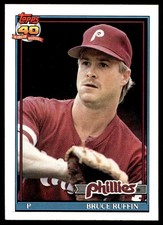 1991 Topps Bruce Ruffin Philadelphia Phillies #637