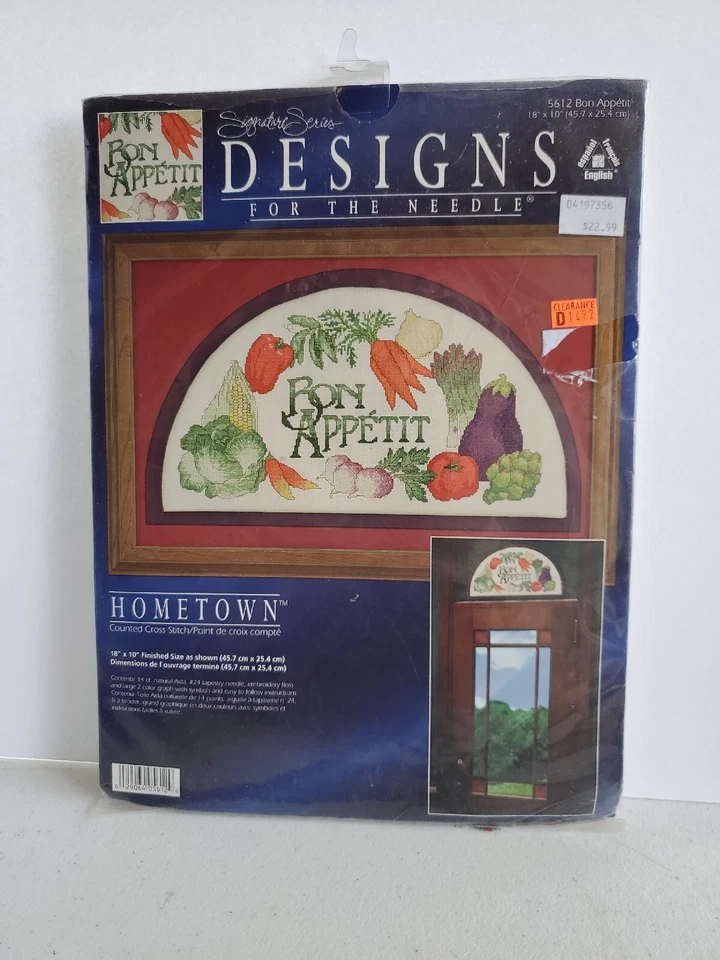 Kit de punto de cruz contado Designs for the Needle Bon Appetit 18 "por 10" #5612 Foto 1 de 2