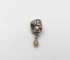Pandora Charm, Flower With Drop Synthetic Gemstone, 3.2g
