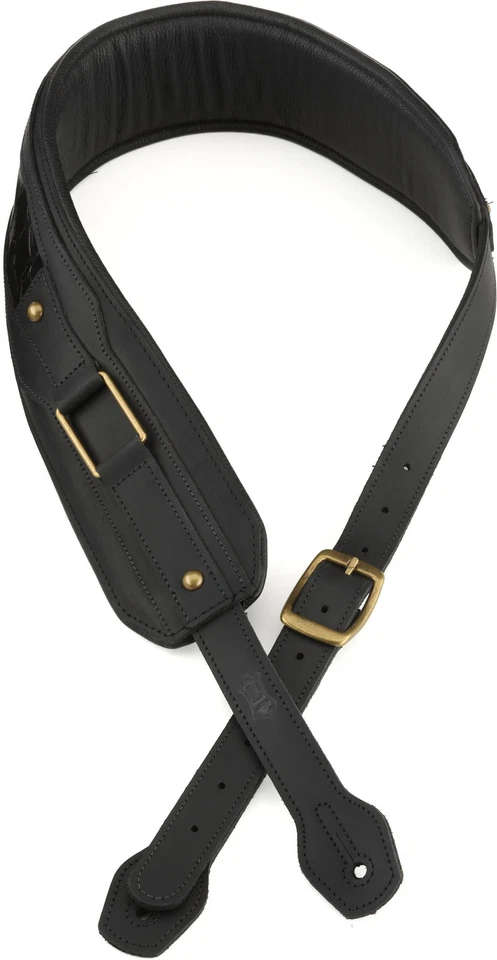 Levy's 3" Apex Leather Guitar Strap - Black