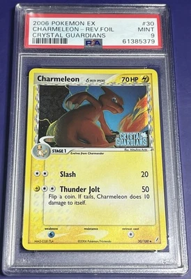 PSA 9 Charmeleon 30/100 Reverse Holo EX Crystal Guardians Pokémon 2006 - Image 1 of 2
