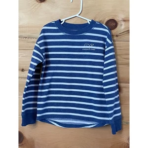 Vineyard Vines Girls Blue/White Striped Whale pullover sweater. Size XS 5-6 - Picture 1 of 3