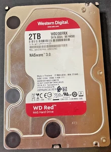 Disque dur 2 To , 3.5 pouce , sata , western digital red WD20EFRX - Photo 1/2