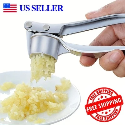 Prensa de ajo trituradora exprimidor trituradora picadora acero inoxidable herramienta de cocina manual Foto 1 de 4