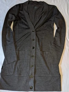 Icebreaker Strickjacke XS Neuseeland Merinowolle grau Knopf Longpullover - Bild 1 von 24