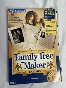 Broderbund Family Tree Maker 4-CD Set Version 5 Windows 95/98 - Picture 1 of 5