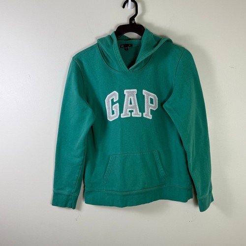 OFF WHITE Felpa con cappuccio GAP grande verde crema Spell Out vintage anni 90 uomo donna accogliente unisex