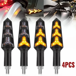 4x LED Signal Indicators Light Flowing Amber for KTM Duke/RC 125 200 250 390 - Picture 1 of 10