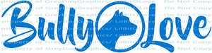 CALCOMANÍA DE VINILO BULLY LOVE AUTO PIT BULL MASCOTA PERRO PEGATINA COCHE VENTANA VEHÍCULO DE RESCATE - Imagen 1 de 11