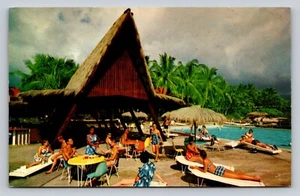 c1950s Kona Inn Tiki Pool Kailua Kona Hawaii P753 - Picture 1 of 2