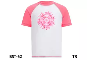 Kanu Surf Girls' Karlie UPF 50+ Sun Protective Rashguard Swim Shirt Groovy White - Picture 1 of 3