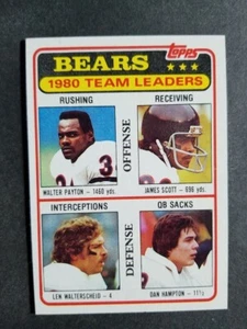 1981 Topps BEARS team leaders card # 264 (WALTER PAYTON)   [card 20] - Picture 1 of 2