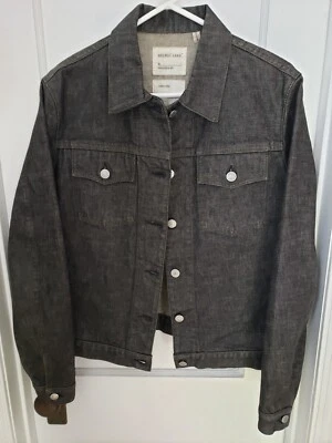 Jaqueta jeans vintage Helmut Lang preta clássica 1999 Itália 46 EUA 10 100% algodão - Imagem 1 de 4