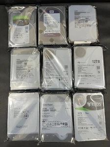 HARD DRIVE 3.5" 1TB 2TB 3TB 4TB 6TB 12TB 16TB SATA HDD CCTV DESKTOP PC DVR lot - Picture 1 of 8