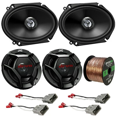 JVC 6.5" 300W Car Speaker(Pair), 2x 6x8" 300W Speaker, 4x Harness, Wire (Honda) - Image 1 of 4