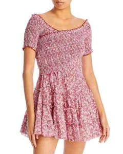 Poupette St. Barth Soledad Smocked Tiered Dress L66017 Size M - Picture 1 of 4
