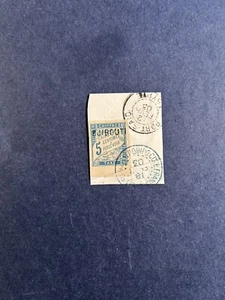 Djibouti Unlisted Postage Due Used On Piece 1903 Extremely Rare - Picture 1 of 2