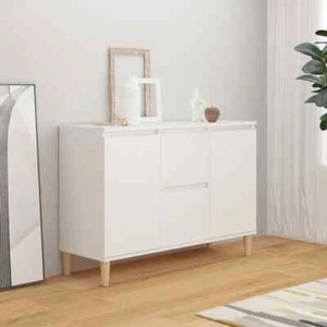 Modern Wooden Sideboard Buffet Cabinet Storage Kitchen Rack Display Shelf White - Picture 1 of 8