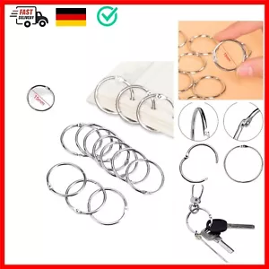 120 Stück Binder Ringe 15mm, Buchring Buchbinderinge Heftringe Karteikarten R... - Bild 1 von 9