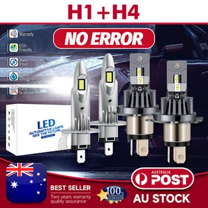 H4 LED Headlight Bulbs Kit Lamp Car 6000K Globes High Low Beam White H1 - Picture 1 of 27