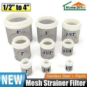 Strainer-Suction and Sump Filter, Stainless Steel Mesh Male Thread 1/2" to 4" - Picture 1 of 18
