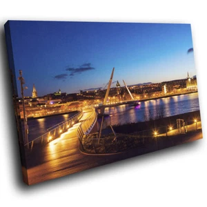 SC966 derry city peace bridge Landscape Canvas Art Large Picture Prints - Picture 1 of 6