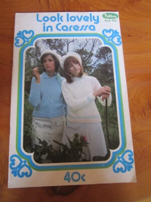 KNITTING PATTERN BOOK PATONS LOOK LOVELY IN CARESSA  NO. 962 GREAT **** MUST SEE - Image 1 of 2