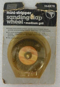 Mini-stripper vintage Sears lijado lijado aleta rueda med. Grano #96478 Nuevo de Lote Antiguo - Imagen 1 de 4