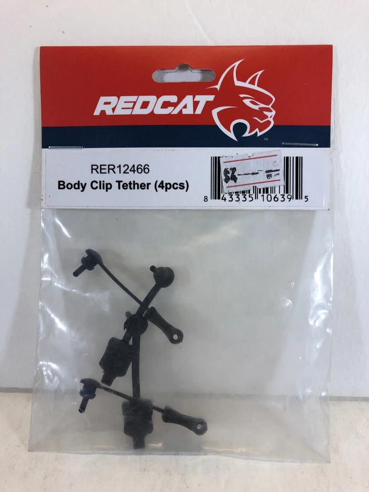 Redcat Racing RER12466 Body Clip Tether (4 Pieces) Black - Image 1 of 1