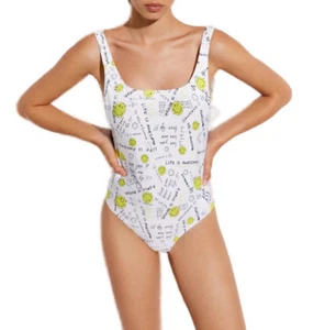 Desigual Women's Swimsuit Size XS One Peace Smiley 22SWMK24 - Picture 1 of 8