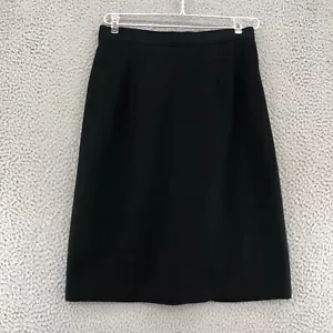 Gonna angolare vintage casual donna 8 lana nera foderata a matita lunghezza ginocchio carriera - Foto 1 di 10